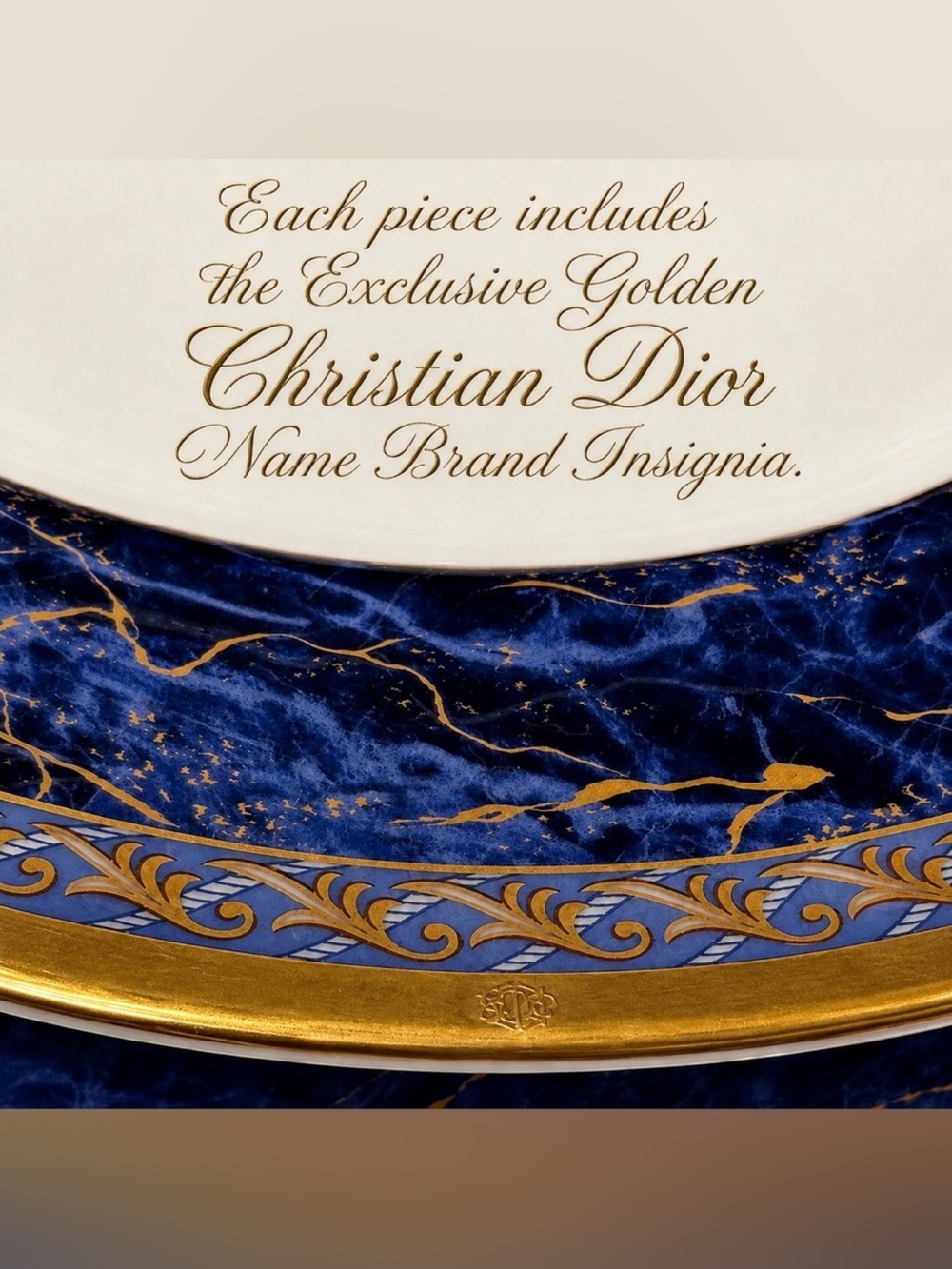 Christian Dior Azure Royale Fine Original Art Creamer Cream Pitcher 90s Vintage - Picture 12 of 16
